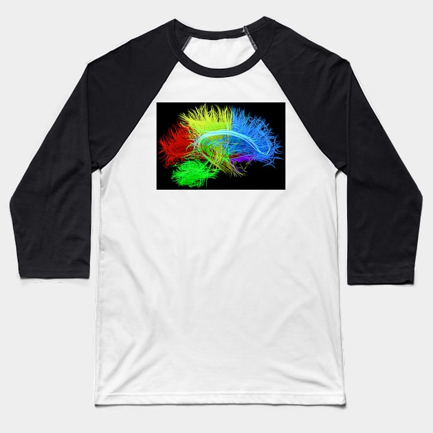 Human brain nerve tracts, illustration, (F035/7627) Baseball T-Shirt by SciencePhoto